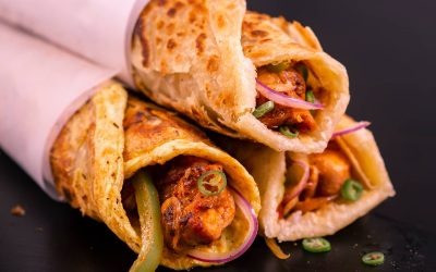 Single Egg Double Chicken Seekh Roll