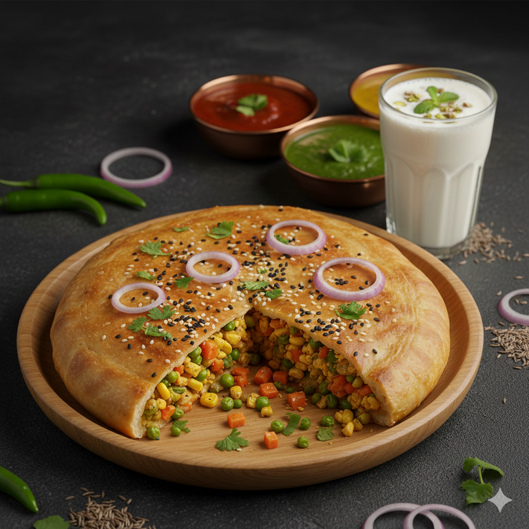 Masala Kulcha + Chaas