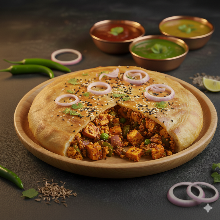 Paneer Achari Kulcha